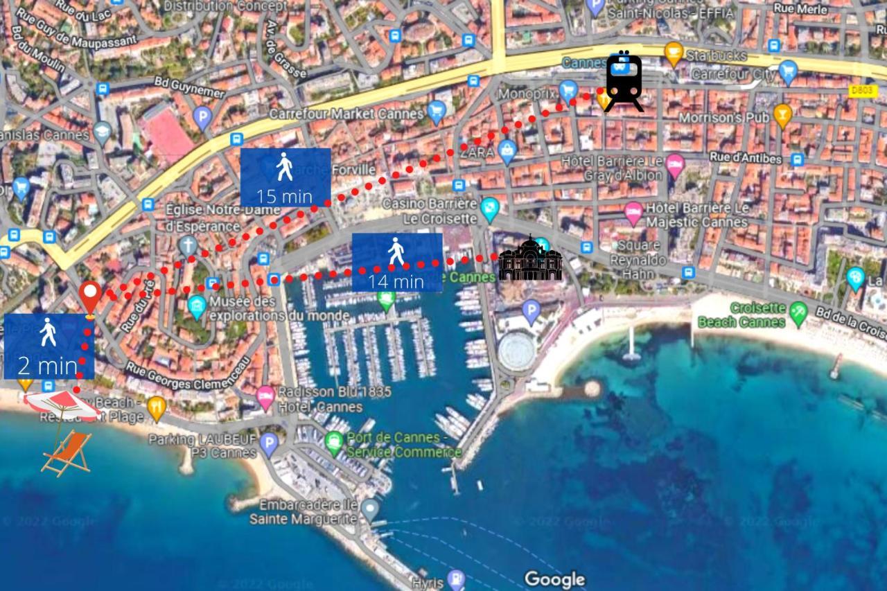 Le Dol - 150M Plages - Suquet - Verriere Cote D'Azur Cannes Exteriör bild